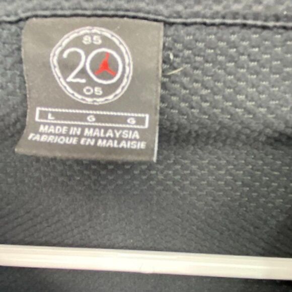Nike Air Jordan Mens Large Jacket 20th Anniversary 2005 Zip Up Black - Picture 4 of 6